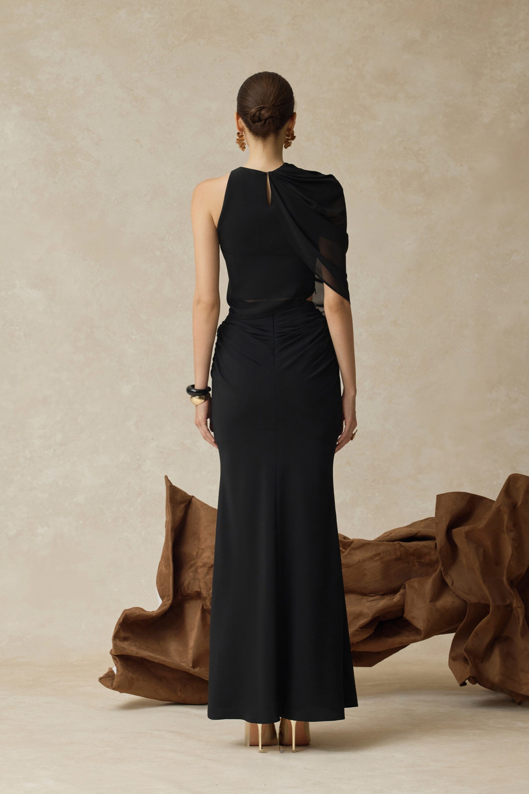 Amara Draped Midi Mermaid Skirt